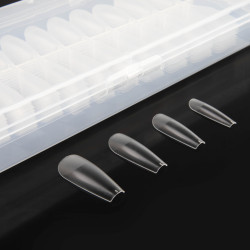 Nails Company -  Flexi Form Tips Totally Clear Coffin 240 sztuk