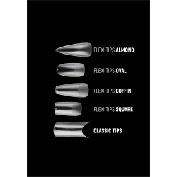 Nails Company -  Flexi Form Tips Totally Clear Coffin 240 sztuk