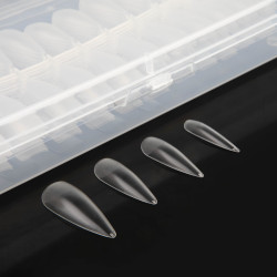 Nails Company - Flexi Form Tips Totally Clear Almond 240 sztuk