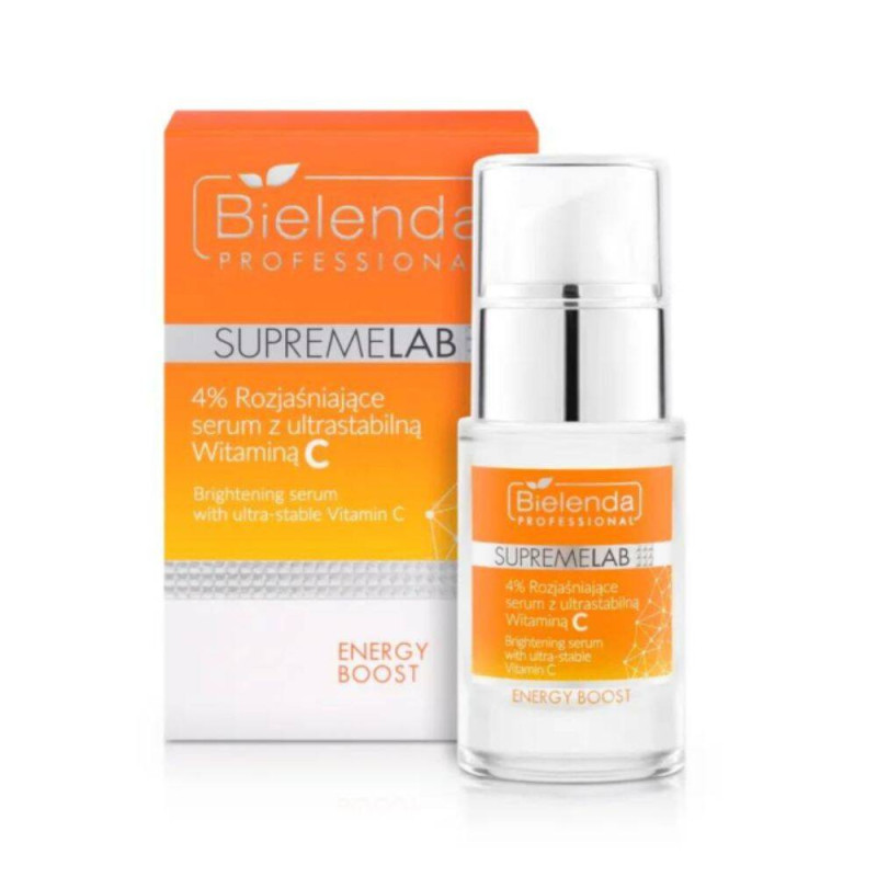 Bielenda SUPREMELAB - 4% Rozjaśniające serum z ultrastabilną Witaminą C, 15ml - 1