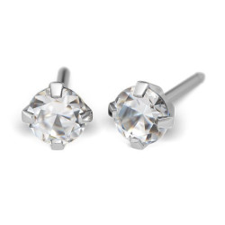 Studex - System75 4mm Cubic Zirconia w pazurkach kolor srebrny 7522-0100 - 1