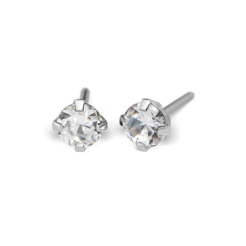 Studex - System75 4mm Cubic Zirconia w pazurkach kolor srebrny 7522-0100 - 1