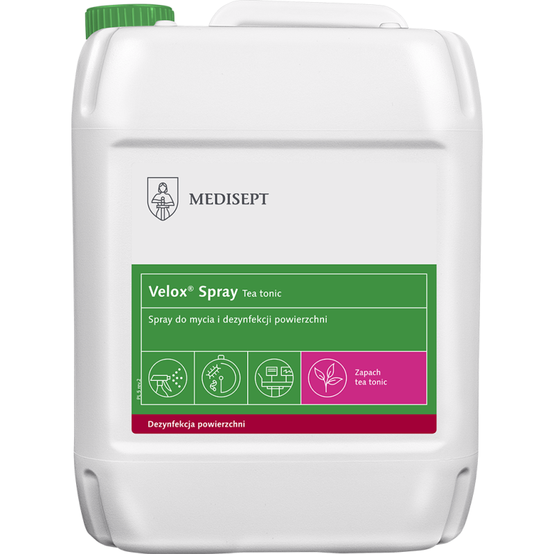 Medisept Velox Spray 5 L Tea Tonic - spray, płyn do mycia i dezynfekcji powierzchni - 2