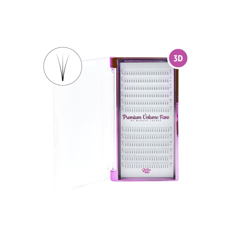 WONDER LASHES RZĘSY PREMIUM VOLUME 3D D 0,07 DŁ.10 - 1