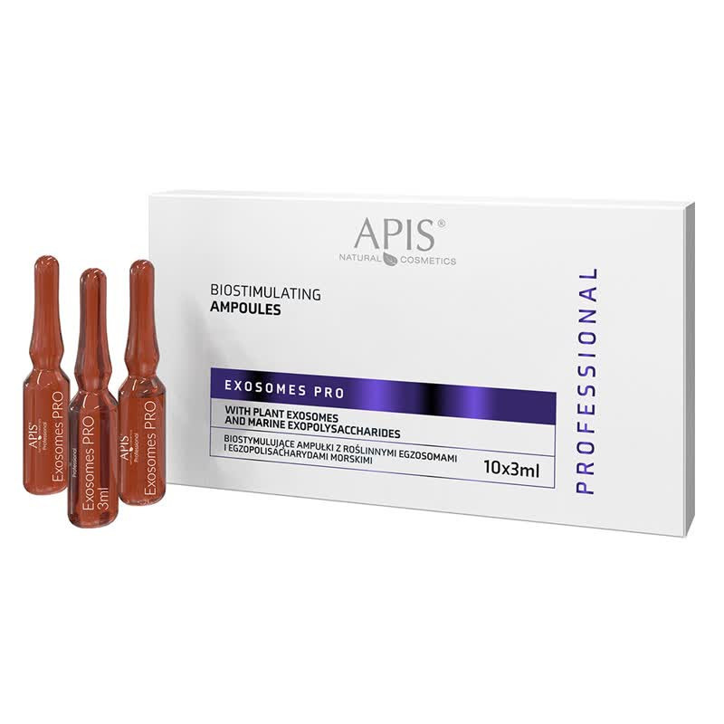 Apis - EXOSOMES PRO - Biostymulujące ampułki z roślinnymi egzosomami i egzopolisacharydami morskimi, 10x3ml - 1 Apis - EXOSOMES PRO - Biostymulujące ampułki z roślinnymi egzosomami i egzopolisacharydami morskimi, 10x3ml - 1