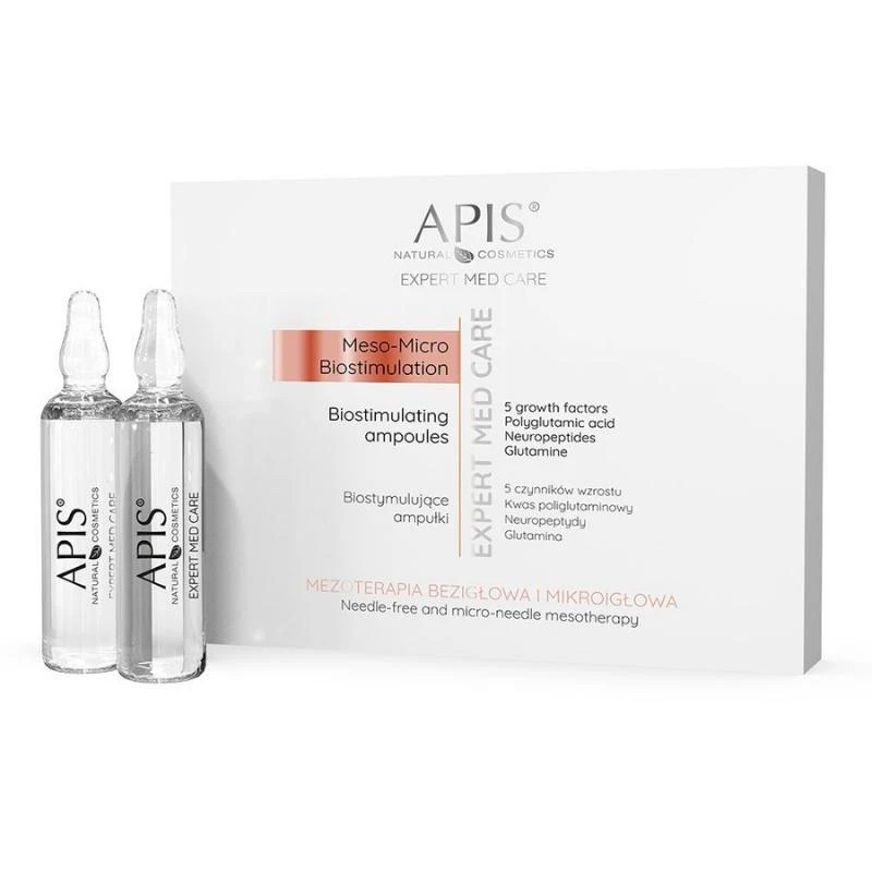 Apis Ampułki biostymulujące do mezoterapii bezigłowej i mikroigłowej 5x10ml - 1