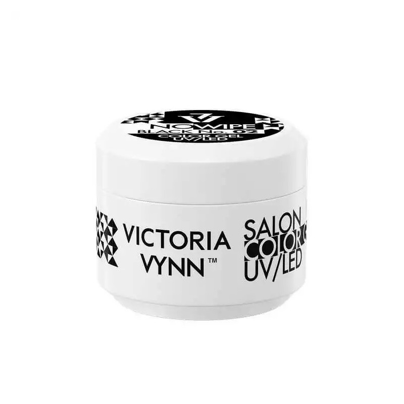 Victoria Vynn Żel Do Zdobień Art Gel 3D UV/LED 02 Black No Wipe 5ml - 1