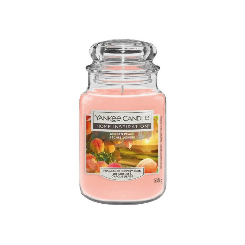 Yankee Candle Golden Peach Duża Świeca Zapachowa 538g - 1