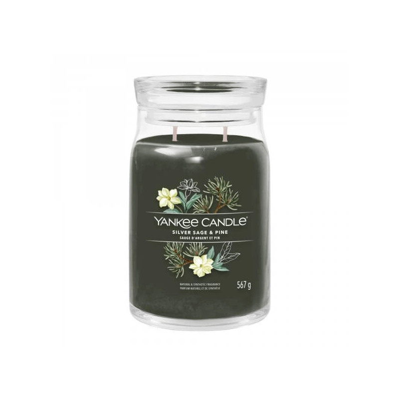 Yankee Candle Silver Sage & Pine Signature Duża Świeca 567g - 1