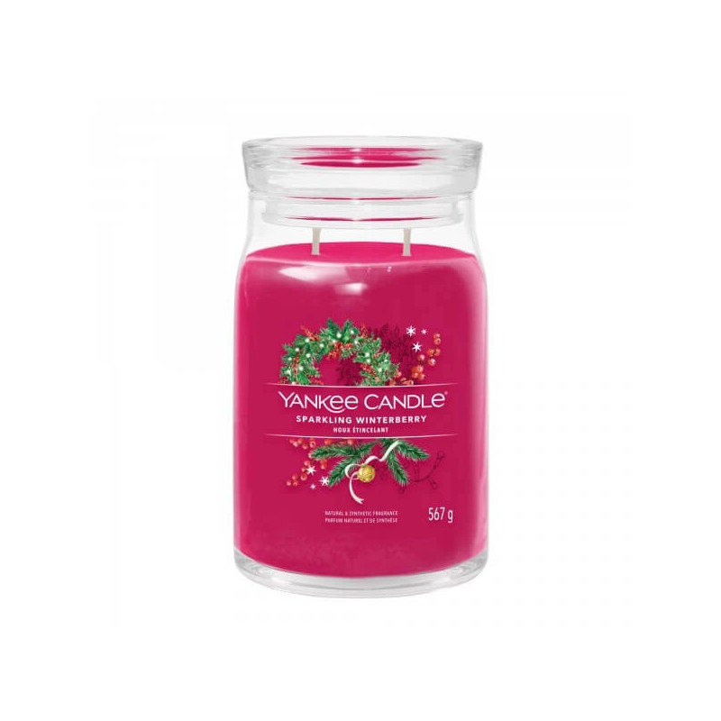 Yankee Candle Sparkling Winterberry Signature Duża Świeca 567g - 1