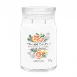 Yankee Candle White Spruce & Grapefruit Signature Duża Świeca 567g - 1