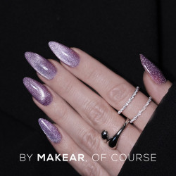 Makear - MCL02 Fluffy violet - Lakier Hybrydowy Cat Eye 8ml - 4