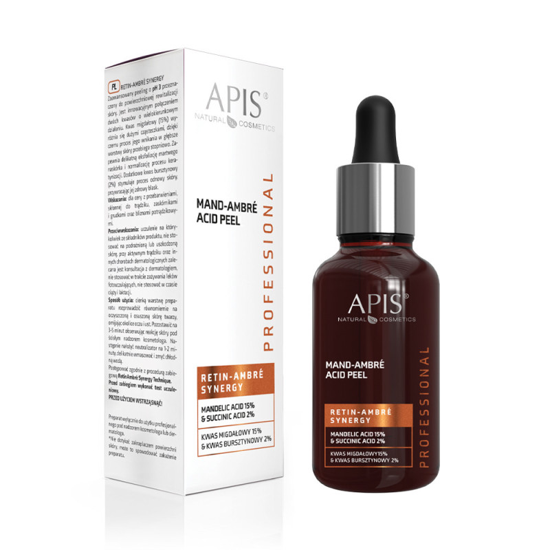 Apis - RETIN-AMBRE SYNERGY - Mand-Ambré Acid Peel Kwas migdałowy 15% & Kwas bursztynowy 2%, 30ml - 1 Apis - RETIN-AMBRE SYNERGY - Mand-Ambré Acid Peel Kwas migdałowy 15% & Kwas bursztynowy 2%, 30ml - 1