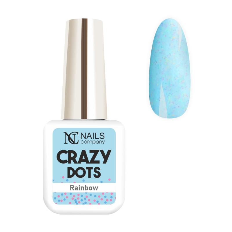 Nails Company Lakier hybrydowy - Crazy Dots RAINBOW 6ml - 1