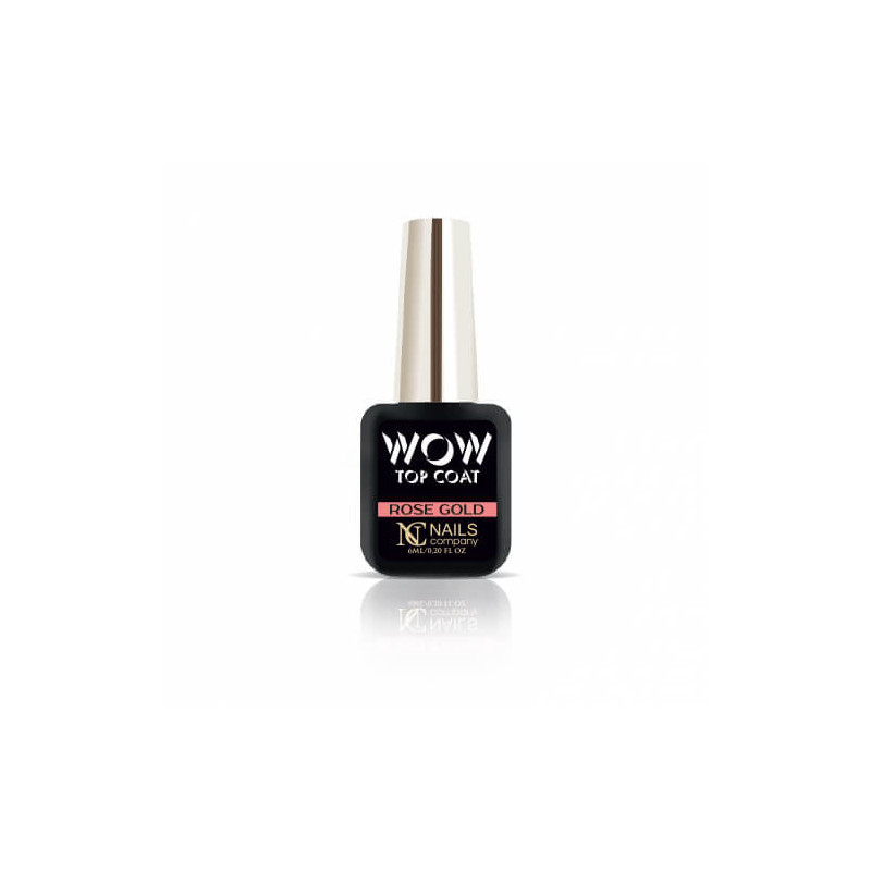 Nails Company WOW Top Coat - ROSE GOLD 6ml - 1