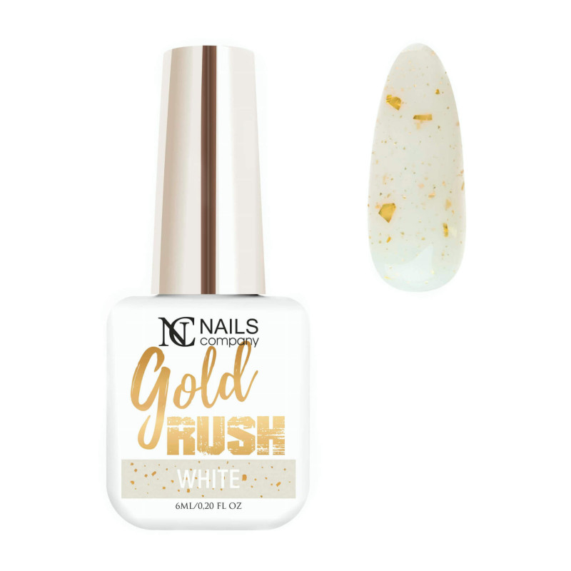 Nails Company Lakier hybrydowy Gold Rush White 6ml - 1