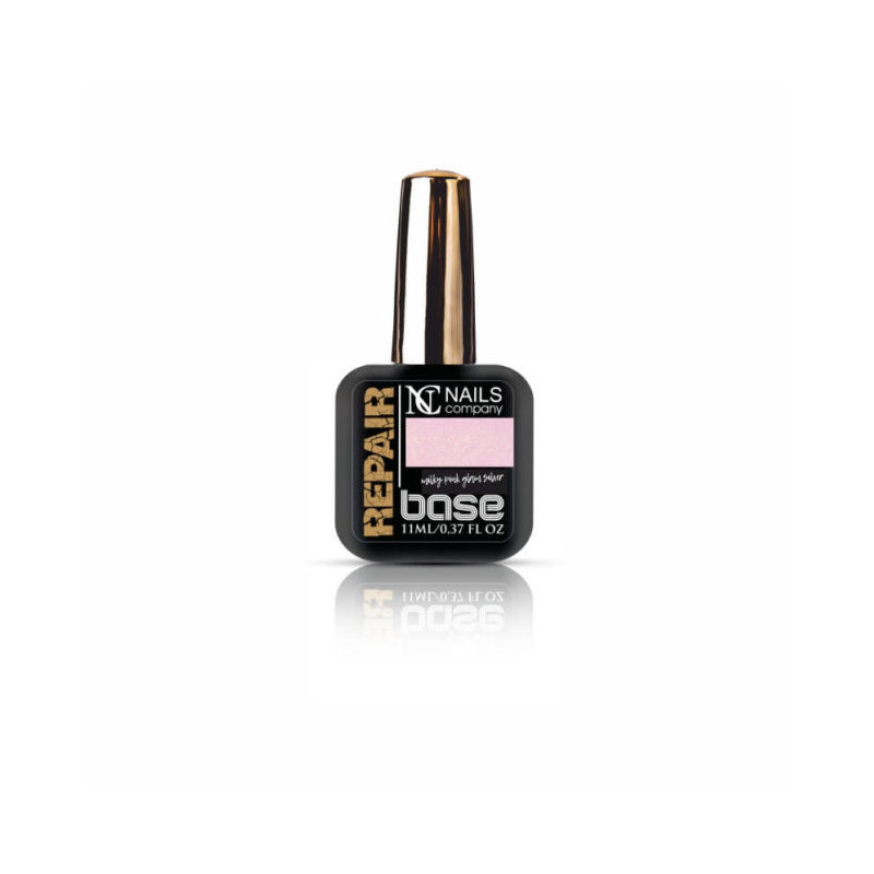 NAILS COMPANY base milky pink glam silver 11ml - 1