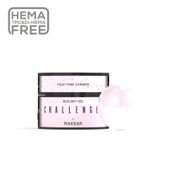 Makear - Challengel Shimmer Milky Pink HG12 - żel budujący, 50ml - 1