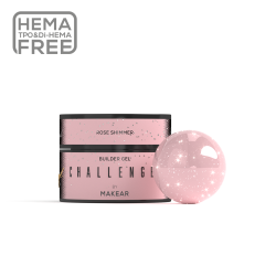 Makear - Challengel Shimmer Rose HG14 - żel budujący, 50ml - 1