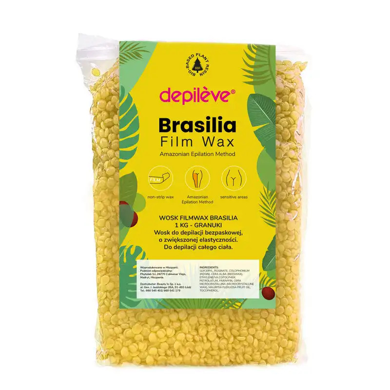 Depileve - Wosk Film Wax Wosk Brasilia 1kg - 1 Depileve - Wosk Film Wax Wosk Brasilia 1kg - 1