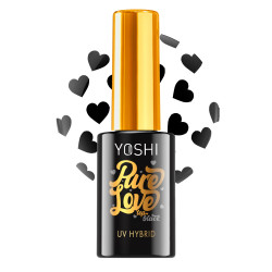 YOSHI - PURE LOVE BLACK - top hybrydowy do stylizacji paznokci, 10ml - 1