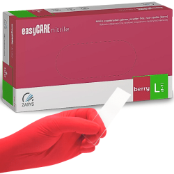 ZARYS - easyCARE nitrile - Rękawice diagnistyczne, nitrylowe, bezpudrowe, kol. MALINA, BERRY, rozm.L - 1