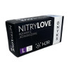 ONYKS HJDR - Rękawice nitrylowe, czarne, rozm.  L, 100 sztuk - 1