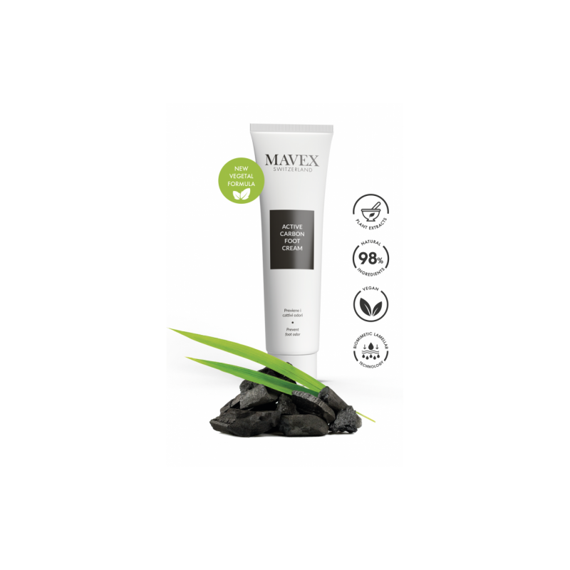 MAVEX - ACTIVE CARBON FOOT CREAM - Krem przeciw poceniu i zapachowi stóp 100ml - 1