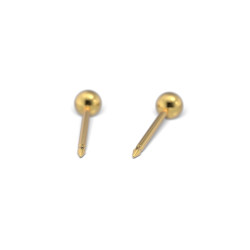 Studex - System 75 Kolczyki Kulka Złote 3mm z długą szpilką 7561-0300 - 2 sztuki - 2