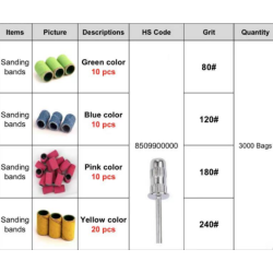 Clavier - Nakładki ścierne do frezarki, Medisterill do Pedicure, PodoRolls, color mix – 50szt. +nośnik - 4