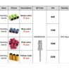Clavier - Nakładki ścierne do frezarki, Medisterill do Pedicure, PodoRolls, color mix – 50szt. +nośnik - 4