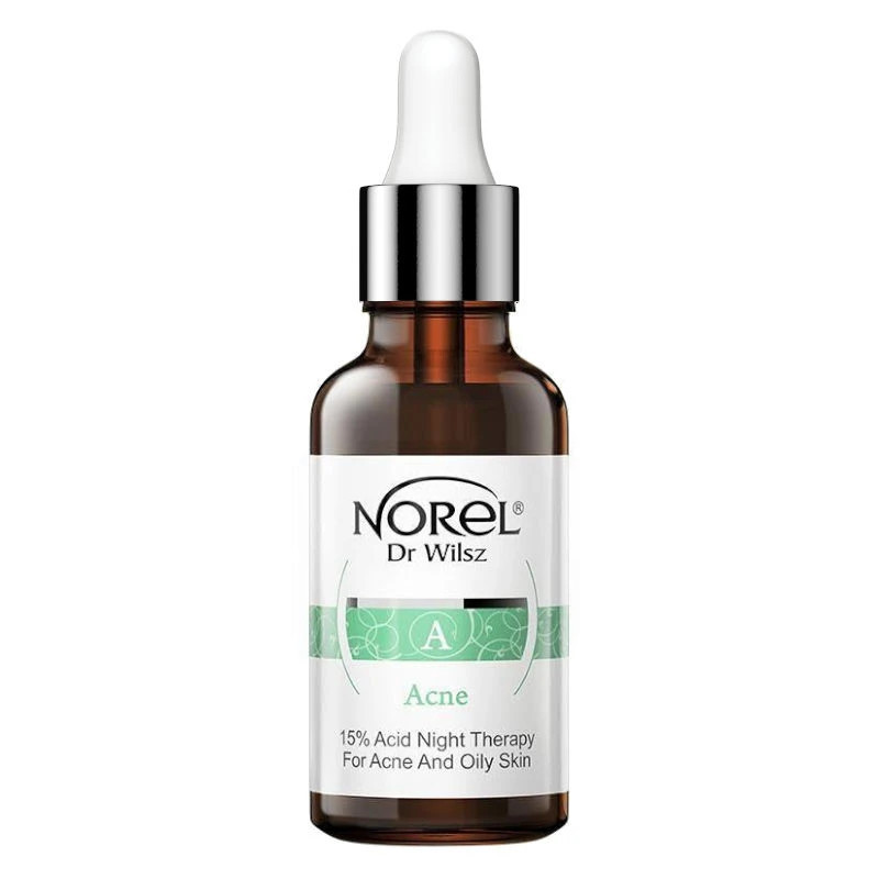 Norel - ACNE - Kuracja kwasowa 15% na noc dla cery trądzikowej i tłustej 30ml, DA148 - 1