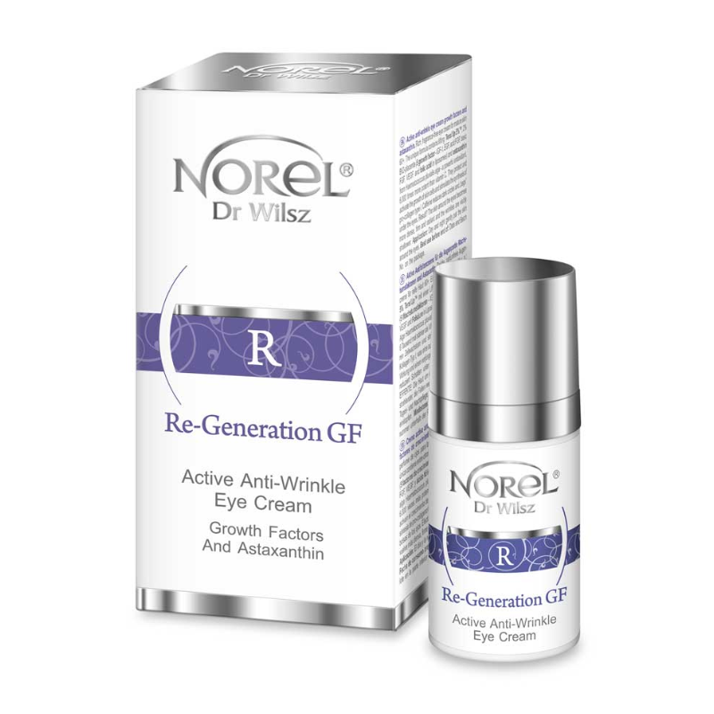 Norel - RE-GENERATION GF - Aktywny krem przeciwzmarszczkowy pod oczy 15ml, DZ225 - 1 Norel - RE-GENERATION GF - Aktywny krem przeciwzmarszczkowy pod oczy 15ml, DZ225 - 1