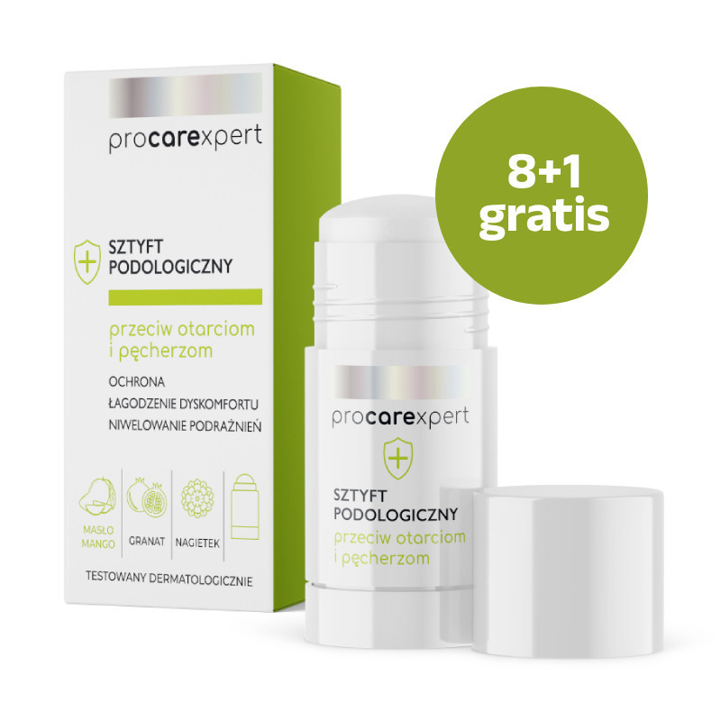 Procarexpert - Sztyft podologiczny przeciw otarciom i pęcherzom – 30 g Pakiet 8 + 1 - 1 Procarexpert - Sztyft podologiczny przeciw otarciom i pęcherzom – 30 g Pakiet 8 + 1 - 1