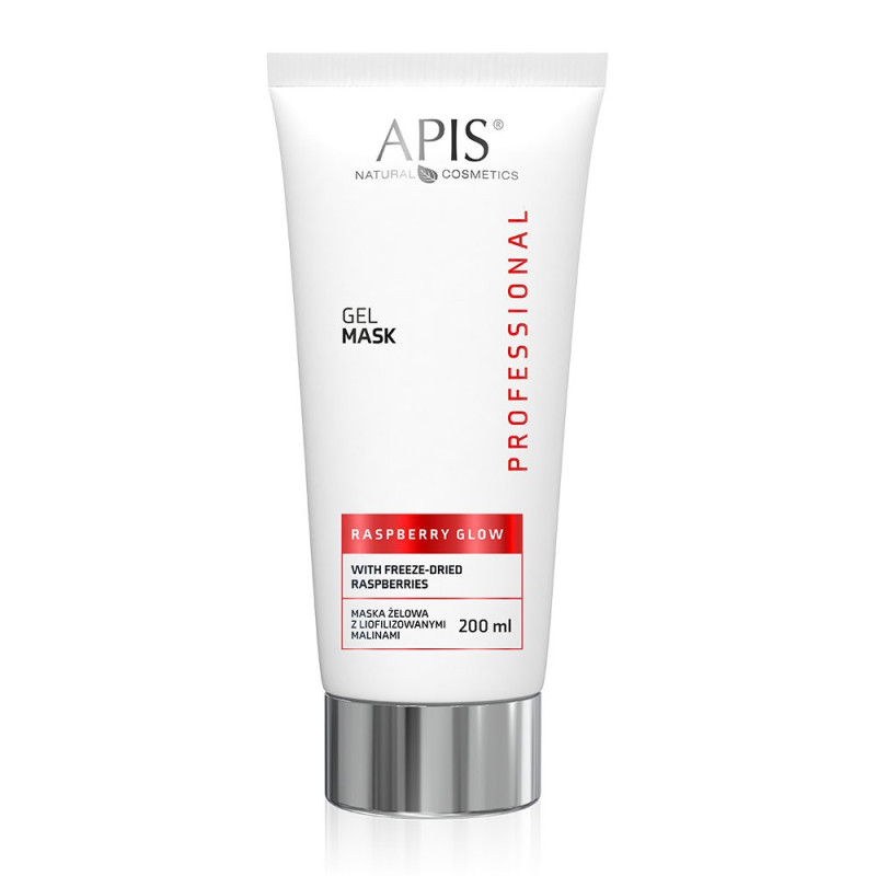 Apis - RASPBERRY GLOW - Maska żelowa z liofilozowanymi malinami, 200ml - 1