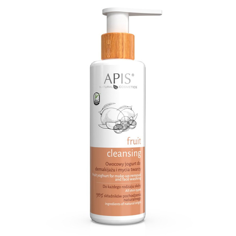 Apis - FRUIT CLEANSING - Owocowy jogurt do demakijażu i mycia twarzy, 150ml - 1 Apis - FRUIT CLEANSING - Owocowy jogurt do demakijażu i mycia twarzy, 150ml - 1