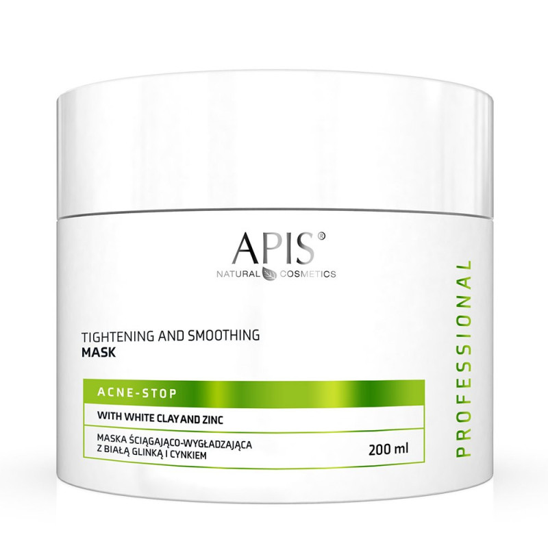 Apis - ACNE-STOP - Maska ściągająco-wygładzająca z białą glinką i cynkiem, 200ml - 1