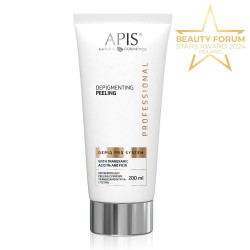 Apis - DEPIQ PRO SYSTEM - Depigmentujący peeling z kwasem traneksamowym 1% i ficyną, 200ml - 1