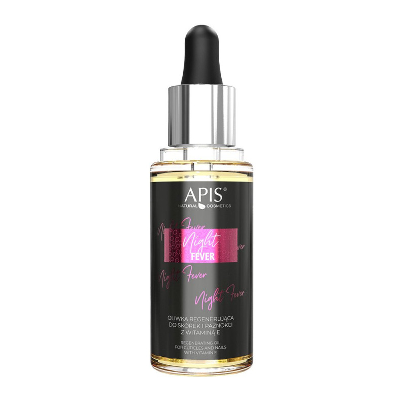 Apis - NIGHT FEVER - Oliwka regenerująca do skórek i paznokci z witaminą E, 30ml - 1 Apis - NIGHT FEVER - Oliwka regenerująca do skórek i paznokci z witaminą E, 30ml - 1