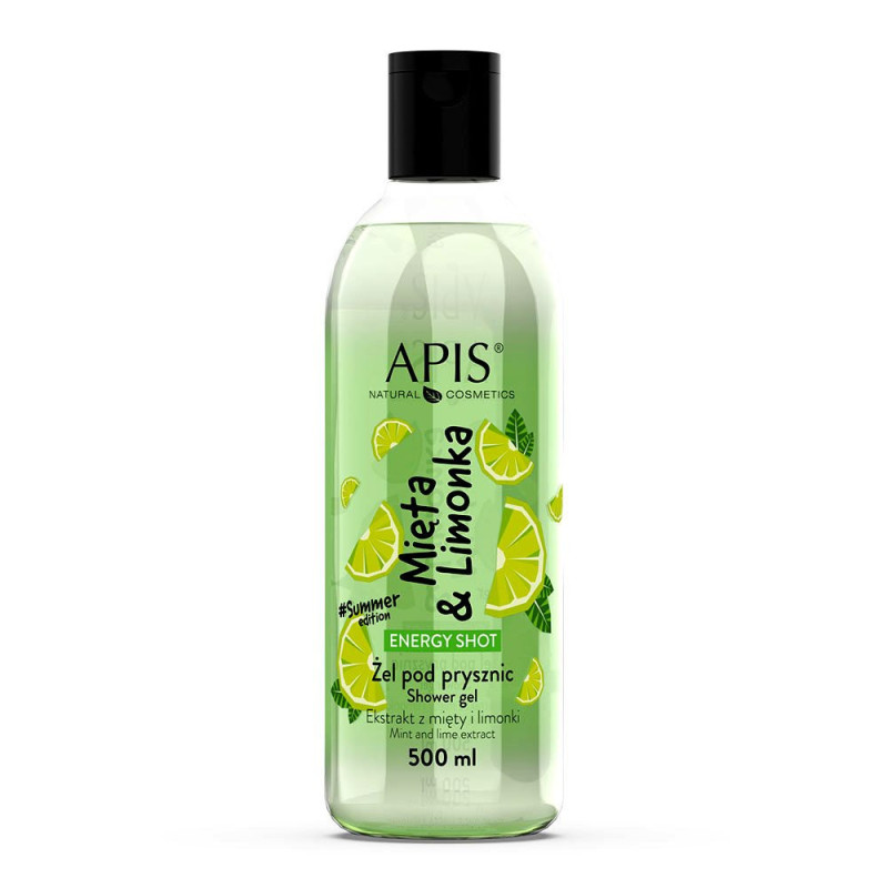 Apis - ENERGY SHOT - Żel pod prysznic Mięta & Limonka, 500ml - 1 Apis - ENERGY SHOT - Żel pod prysznic Mięta & Limonka, 500ml - 1