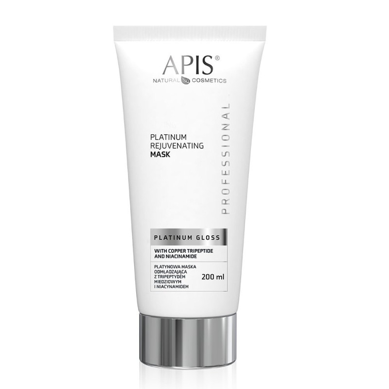 Apis - PLATINUM GLOSS - Platynowa maska odmładzająca z tripeptydem miedziowym i niacynamidem, 200ml - 1 Apis - PLATINUM GLOSS - Platynowa maska odmładzająca z tripeptydem miedziowym i niacynamidem, 200ml - 1