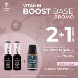 PROMO 1x BOOST BASE ROSELL 8ml + 1x BOOST BASE NUDELL 8ml + 1x SALON NAIL PREP 15ml - 1