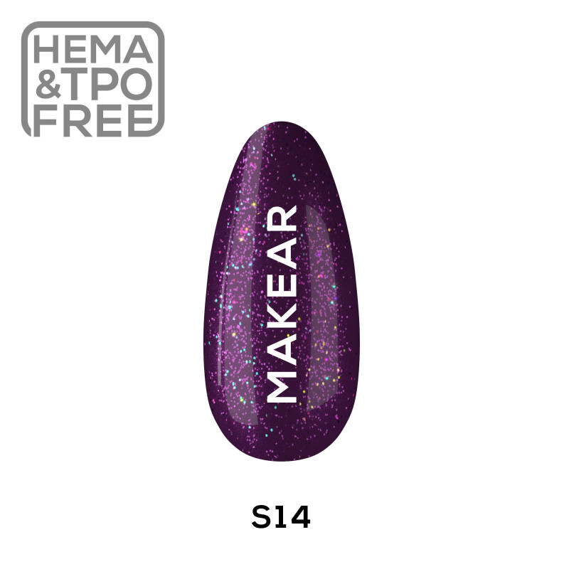 Makear - S14 Violetclaw Lakier hybrydowy, 8ml - 1