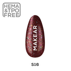 Makear - S16 Rubindor Lakier hybrydowy, 8ml - 1