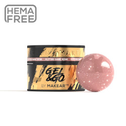 Makear - GG27 Glitter Dark Rose - Gel&Go 50ml - 1
