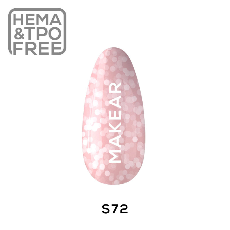 Makear - S72 Lovers Whisper Lakier hybrydowy 8ml - 1 Makear - S72 Lovers Whisper Lakier hybrydowy 8ml - 1