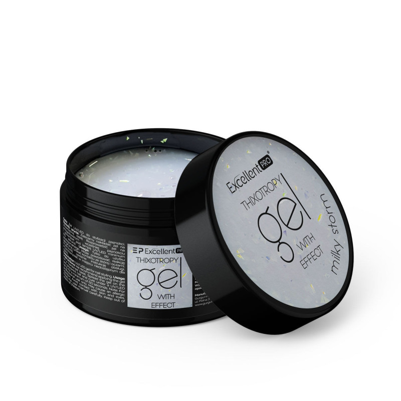 Excellent PRO - Thixotropy gel with effect Milky Storm 50g - 1 Excellent PRO - Thixotropy gel with effect Milky Storm 50g - 1