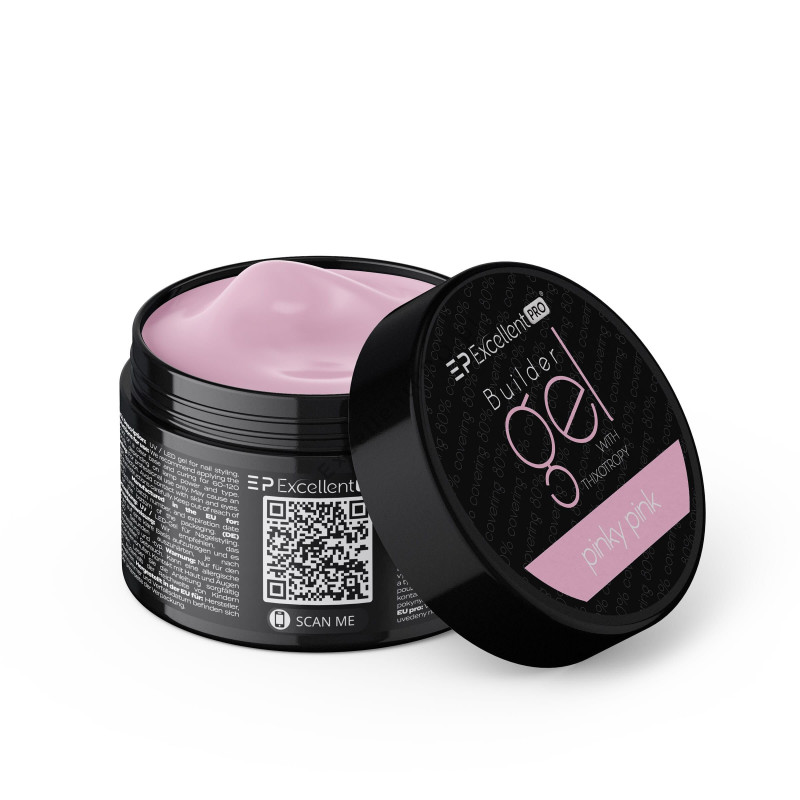 Excellent PRO - Builder Gel With Thixotropy Pinky Pink, 50g - 1 Excellent PRO - Builder Gel With Thixotropy Pinky Pink, 50g - 1