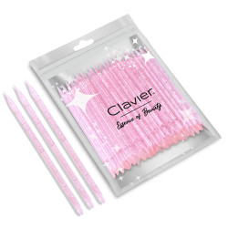 Clavier - Patyczki do skórek plastikowe brokat różowe, 50szt. - 1