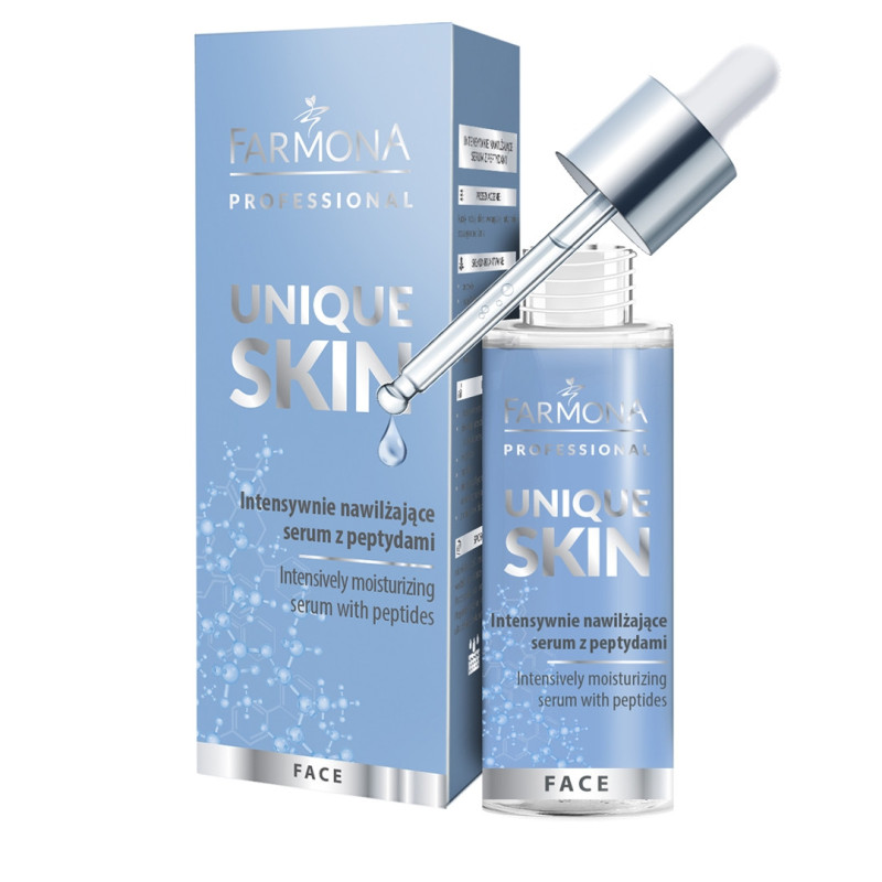 Farmona - UNIQUE SKIN - Serum intensywnie nawilżające z peptydami, 30ml - 1 Farmona - UNIQUE SKIN - Serum intensywnie nawilżające z peptydami, 30ml - 1